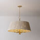 Azar 6 Light 30 inch Vintage Gold Leaf Pendant Ceiling Light