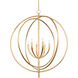 Fillea 6 Light 40 inch Vintage Gold Leaf Pendant Ceiling Light