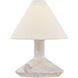 Passage 11.5 inch 3.00 watt Patina Brass/Ceramic Riven Chalk Rechargeable Table Lamp Portable Light