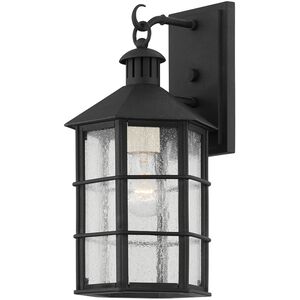 Lake County 1 Light 15 inch French Iron Outdoor Wall Sconce, Small