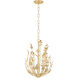 Delmore 3 Light 14.5 inch Vintage Gold Leaf Chandelier Ceiling Light