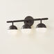 Enson 3 Light 19.25 inch Bronze Bath and Vanity Wall Light