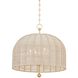 Lonnie 6 Light 28 inch Vintage Gold Leaf Pendant Ceiling Light