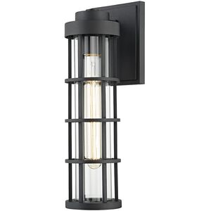 Mesa 1 Light 15 inch Texture Black Outdoor Wall Sconce in Textured Black