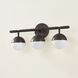 Enson 3 Light 19.25 inch Bronze Bath and Vanity Wall Light