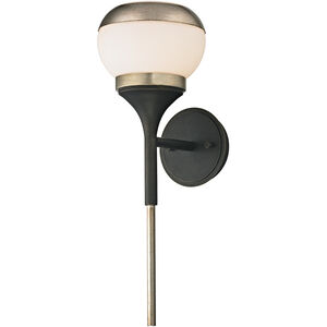 Alchemy LED 6.5 inch Vintage Bronze Wall Sconce Wall Light, Opal White Glass
