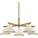 Stoney 5 Light 40.25 inch Patina Brass Chandelier Ceiling Light