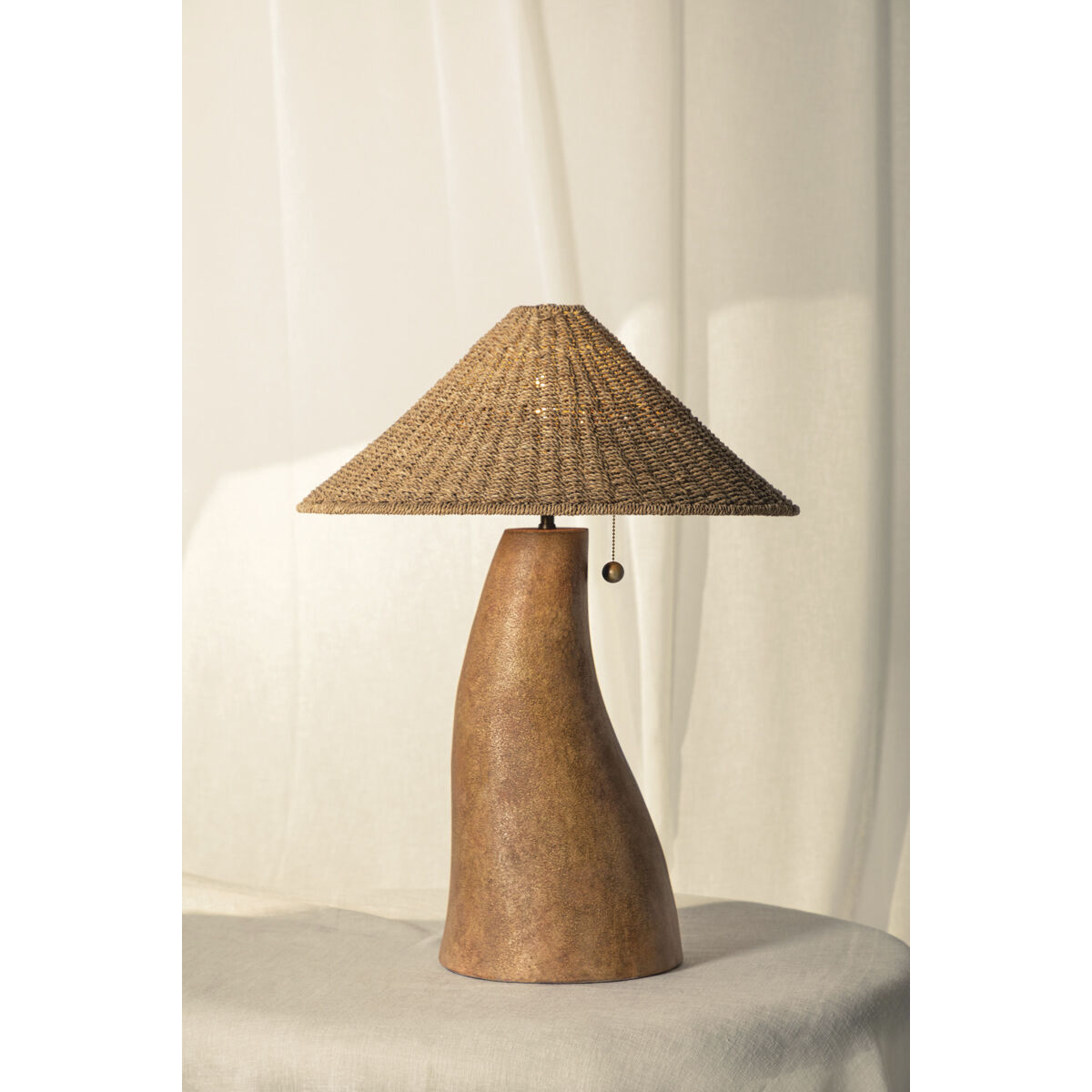 Seyla 29 inch 15.00 watt Patina Brass/Ceramic Ancient Terracotta Table Lamp Portable Light