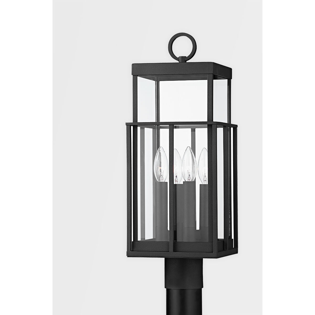 Longport 4 Light 21 inch Textured Black Post