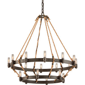 Pike Place 18 Light 32 inch Heritage Bronze Chandelier Ceiling Light