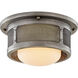 Bauer 1 Light 11.75 inch Antique Pewter Flush Mount Ceiling Light
