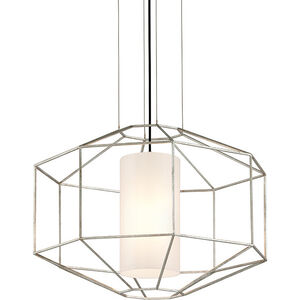 Silhouette 1 Light 25.5 inch Silver Leaf Chandelier Ceiling Light