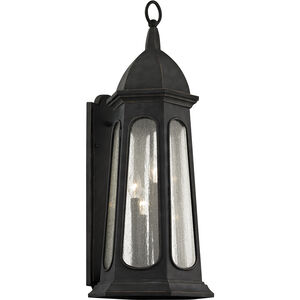 Astor 4 Light 31 inch Vintage Iron Outdoor Wall Sconce