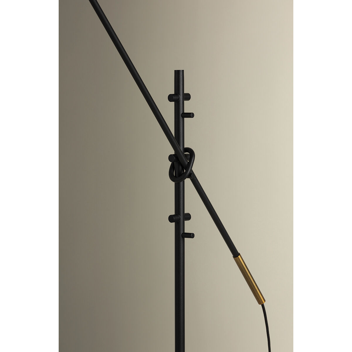 Navin 64.73 inch 60.00 watt Patina Brass/Textured Black Floor Lamp Portable Light