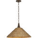 Kenzo 1 Light 21 inch Bronze Leaf Pendant Ceiling Light