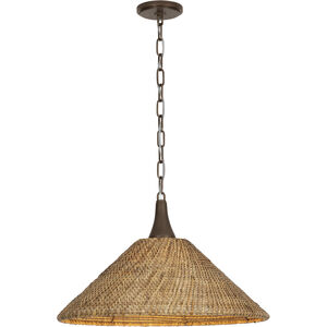 Kenzo 1 Light 21 inch Bronze Leaf Pendant Ceiling Light
