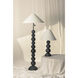 Miela 30 inch 15.00 watt Forged Iron/Ceramic Black Motif Table Lamp Portable Light