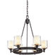Arcadia 6 Light 27 inch French Iron Chandelier Ceiling Light