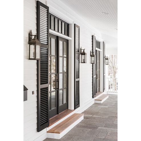 Henry Street 3 Light 23 inch Textured Bronze Outdoor Wall Sconce