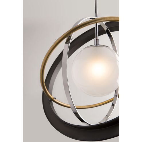 Apogee LED 40 inch Bronze Gold Leaf And Stainless Chandelier Ceiling Light