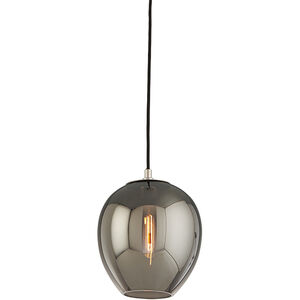 Odyssey 1 Light 9 inch Carbide Black and Polished Nickel Pendant Ceiling Light