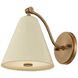 Clive 1 Light 7 inch Patina Brass/Soft Sand Wall Sconce Wall Light