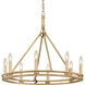 Sutton 8 Light 27.5 inch Champagne Leaf Chandelier Ceiling Light