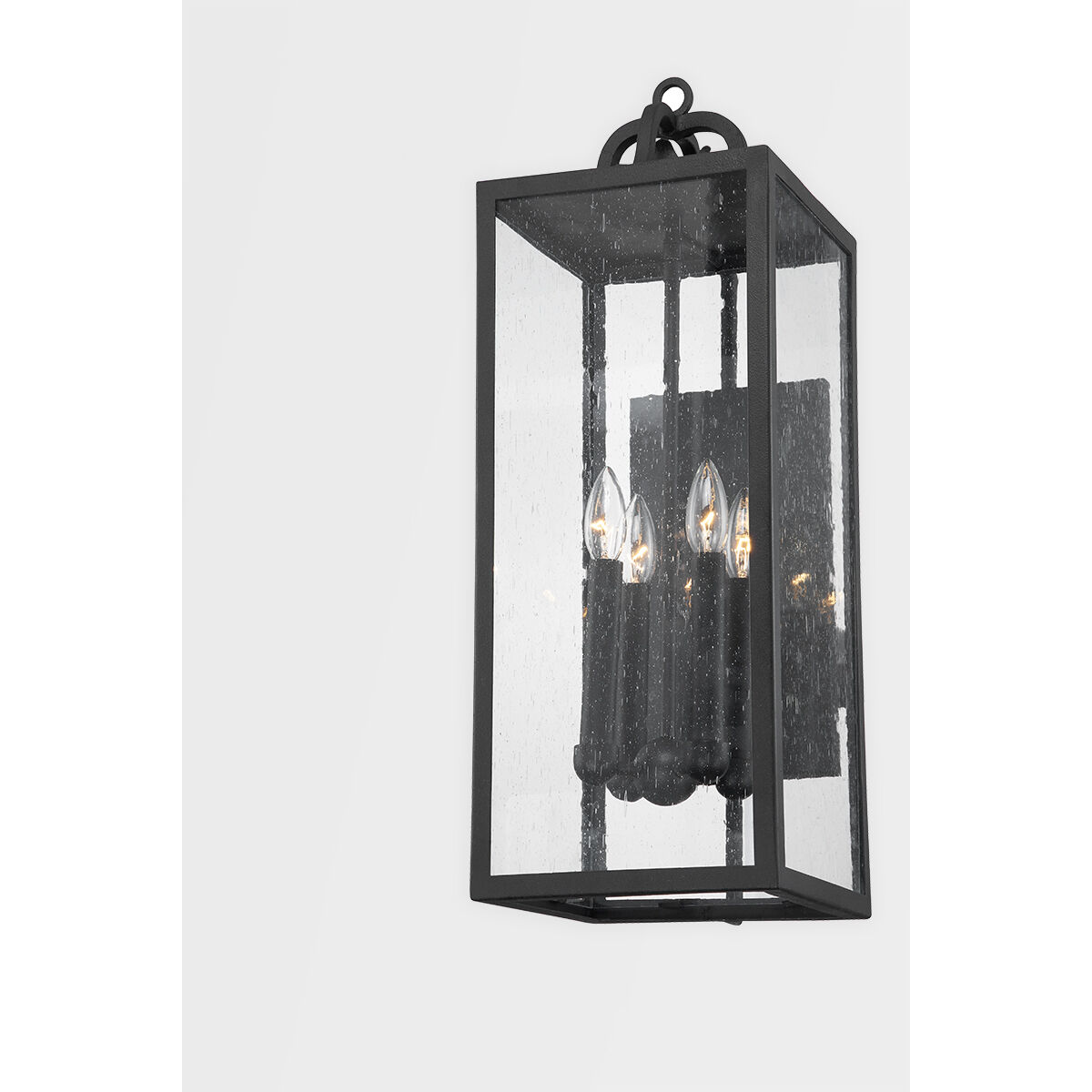 Caiden 4 Light 28 inch Forged Iron Outdoor Wall Sconce