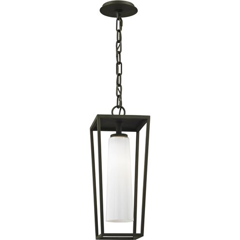 Mission Beach 1 Light 7.75 inch Textured Black Outdoor Pendant