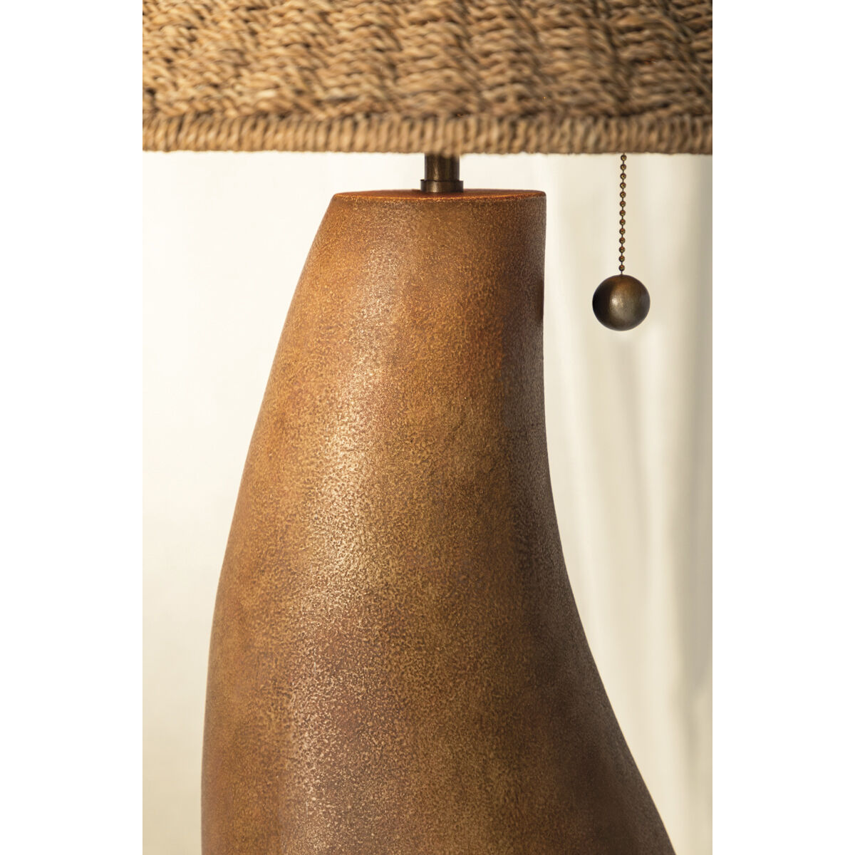 Seyla 29 inch 15.00 watt Patina Brass/Ceramic Ancient Terracotta Table Lamp Portable Light