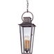 Parisian Square 4 Light 10 inch Aged Pewter Outdoor Pendant