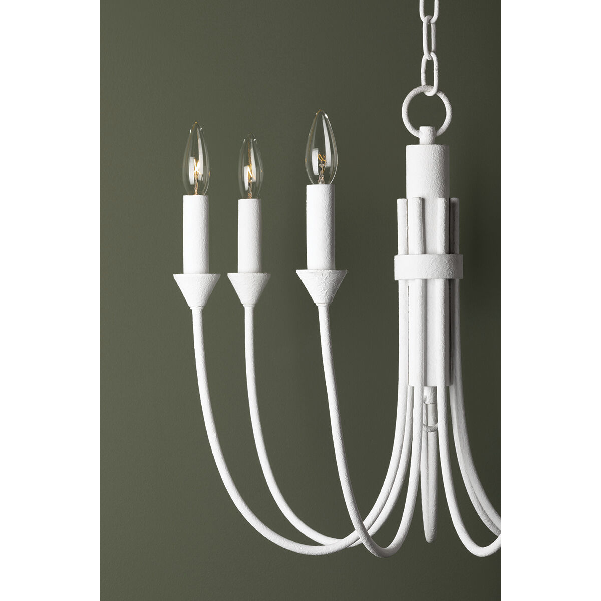 Cate 7 Light 22 inch Gesso White Chandelier Ceiling Light