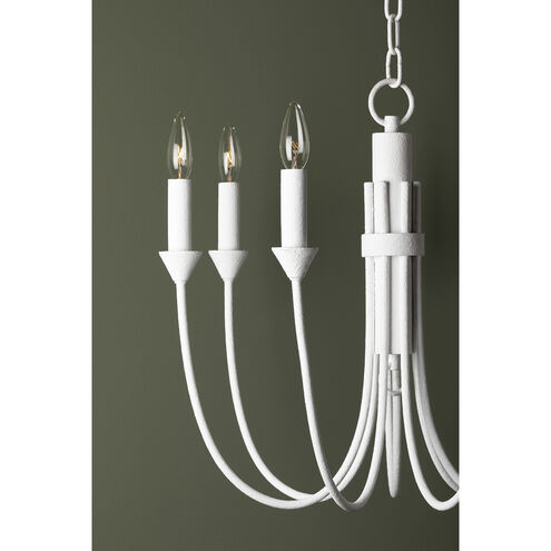 Cate 7 Light 22 inch Gesso White Chandelier Ceiling Light