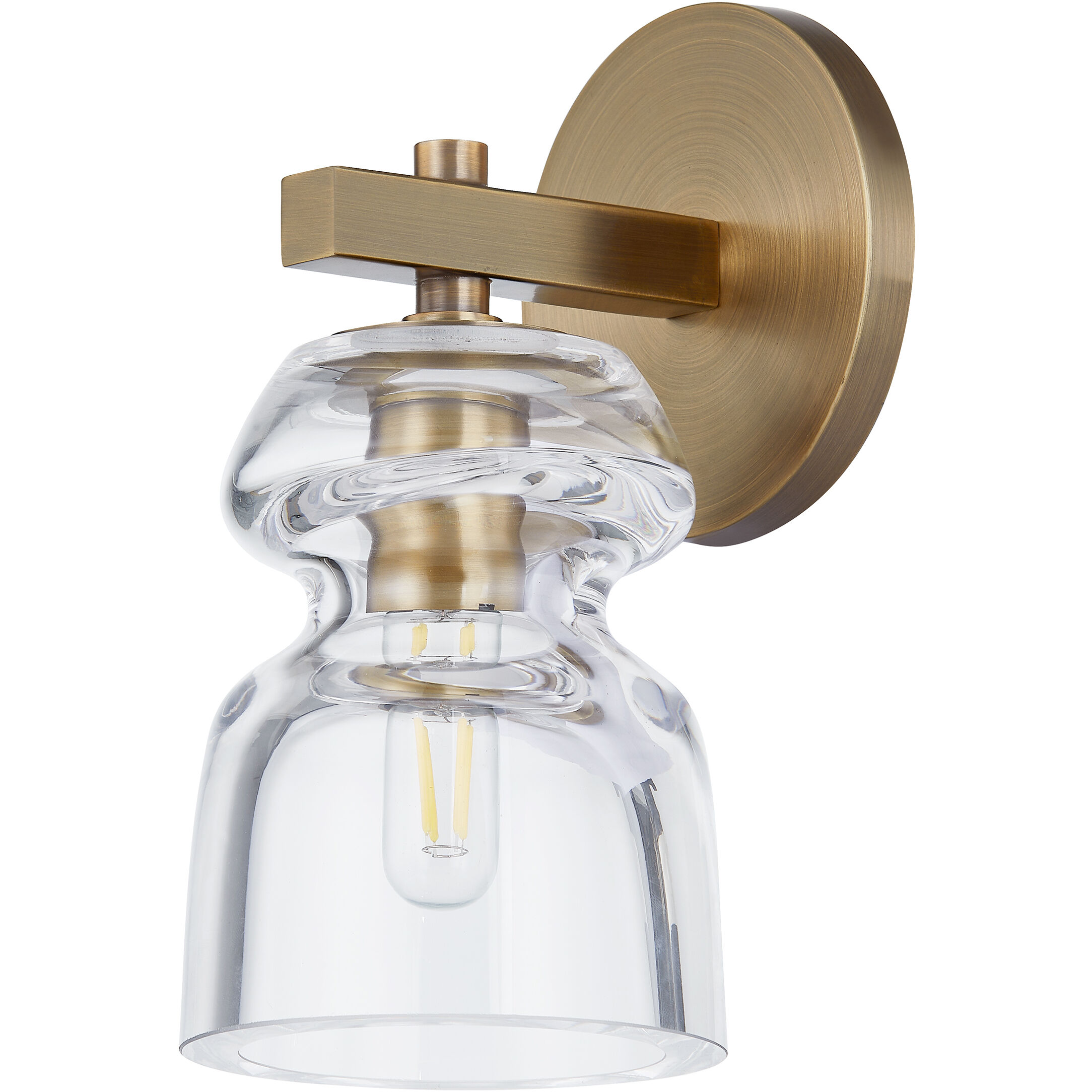 Trey 1 Light 4.75 inch Patina Brass Wall Sconce Wall Light