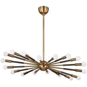 Obie 18 Light 36.25 inch Patina Brass/Bronze Chandelier Ceiling Light