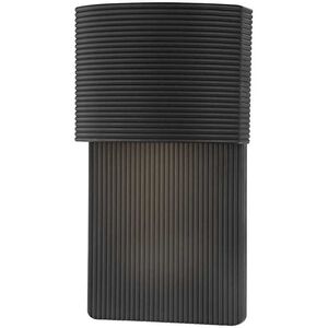 Tempe 1 Light 12 inch Soft Black Outdoor Wall Sconce