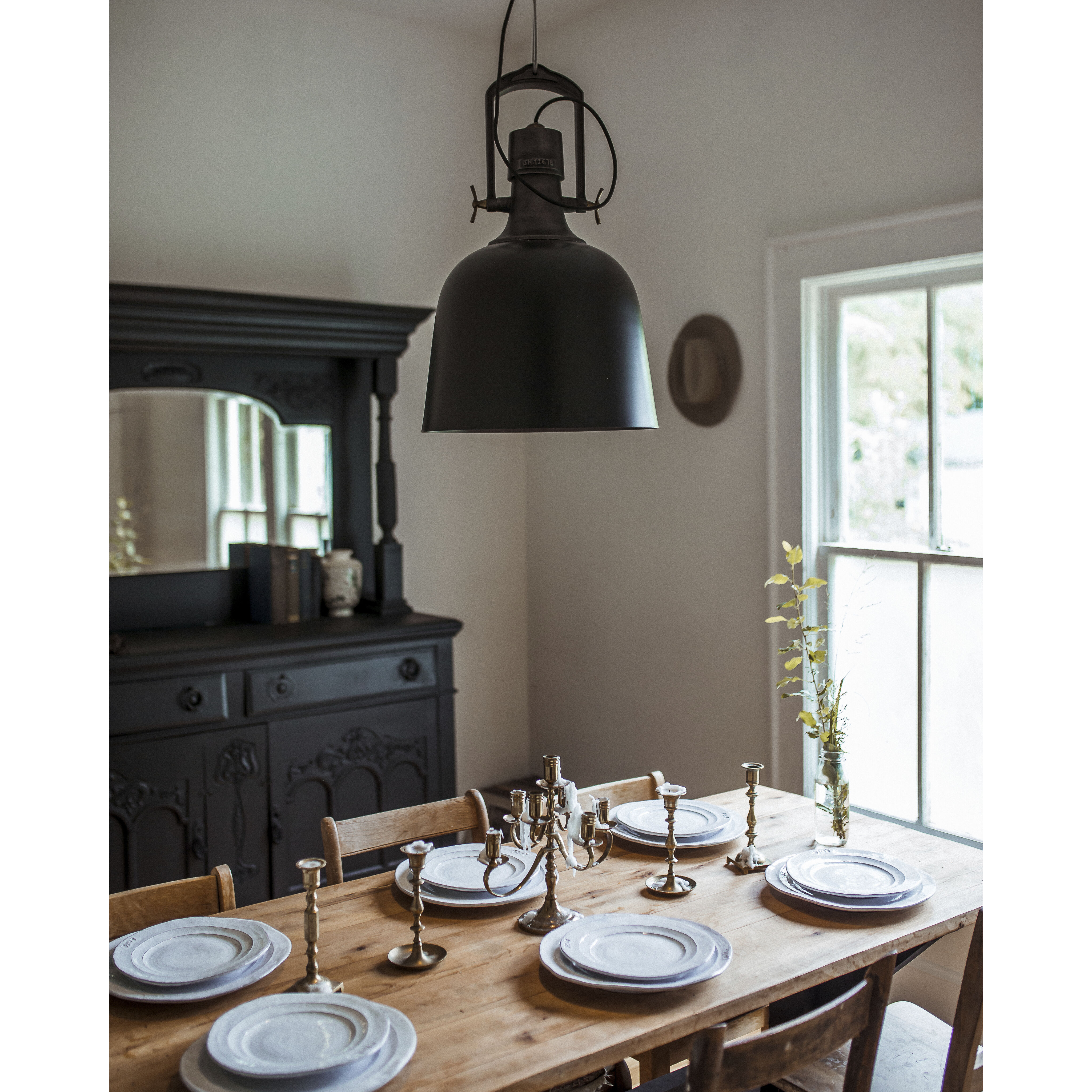 Hangar 31 1 Light 15.5 inch Soft Black Pendant Ceiling Light