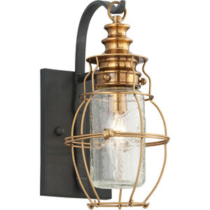 Little Harbor 1 Light 13 inch Aged Brass Outdoor Wall Sconce
