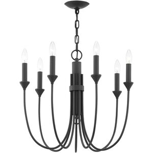 Cate 7 Light 22 inch Forged Iron Chandelier Ceiling Light in Forged Bronze