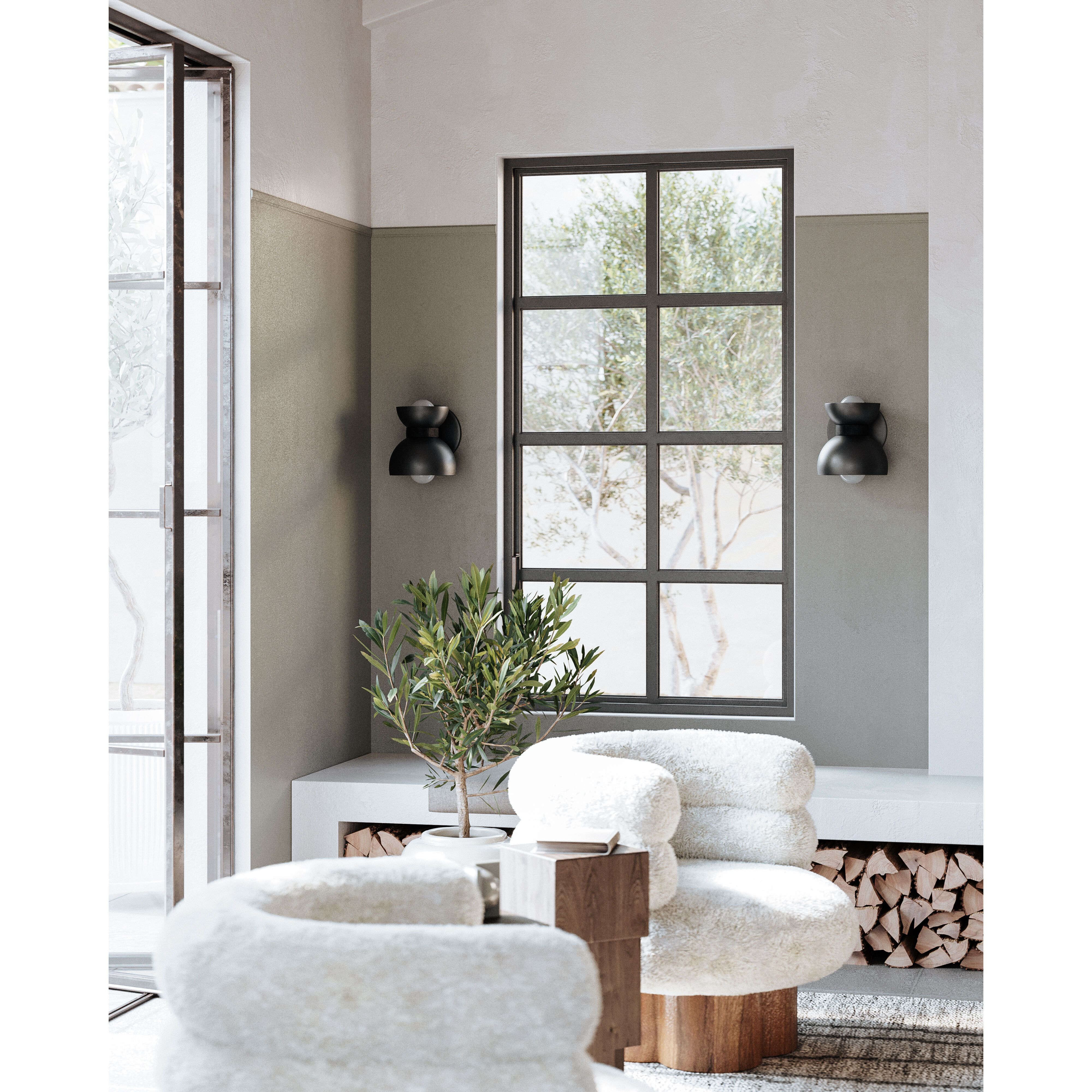 Pomona 2 Light 8 inch Soft Black/Textured Black Wall Sconce Wall Light