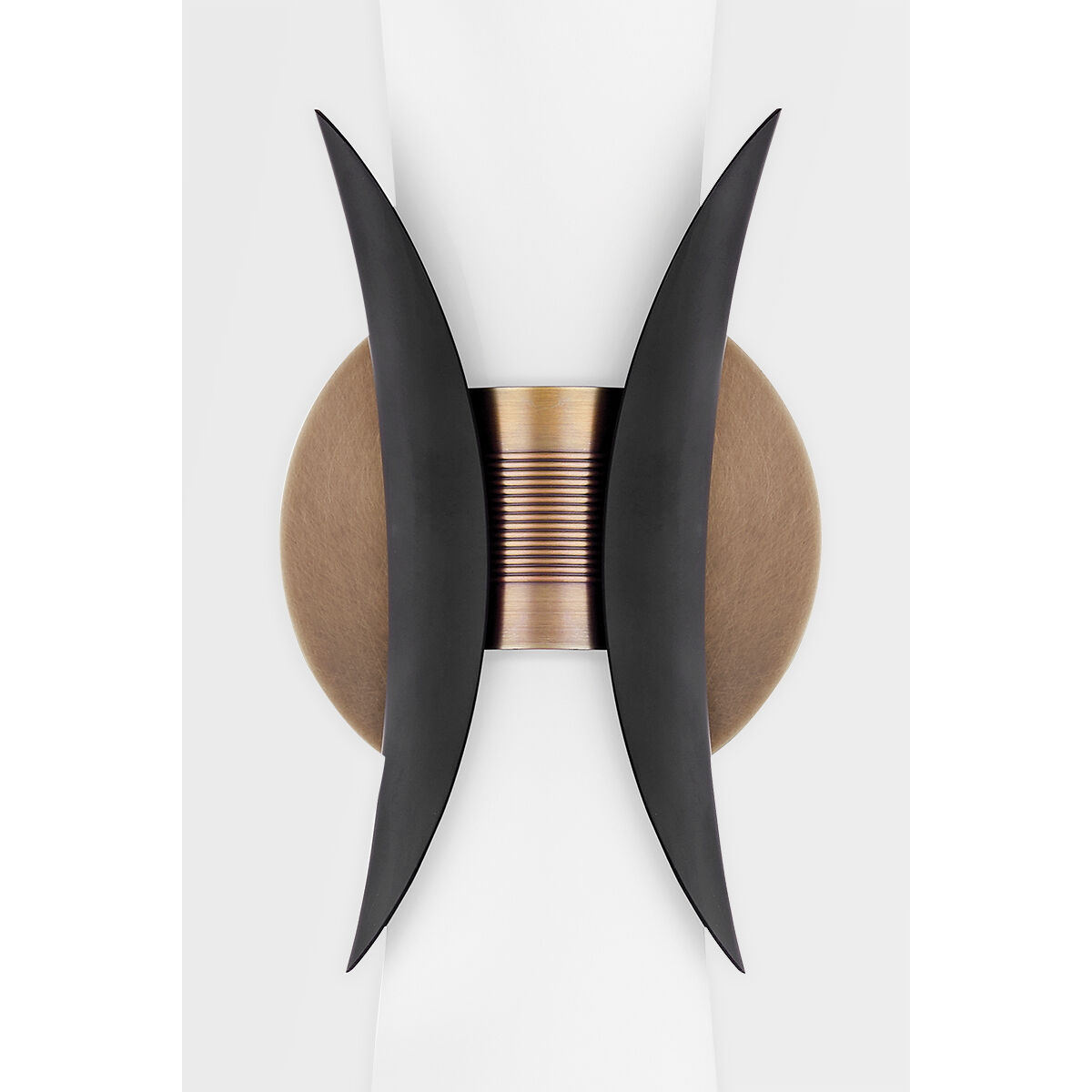 Muncie 2 Light 5 inch Patina Brass/Soft Black Wall Sconce Wall Light in Patina Brass/Black