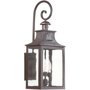 Newton 3 Light 27 inch Old Bronze Outdoor Wall Sconce