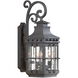 Dover 3 Light 8.5 inch Textured Black Wall Sconce Wall Light