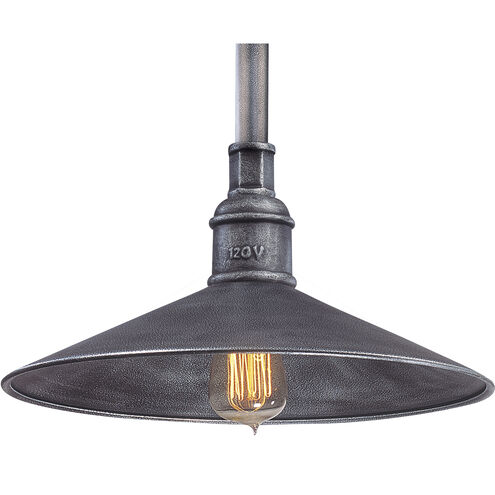 Toledo 3 Light 14 inch Old Silver Outdoor Linear Pendant
