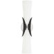 Muncie 2 Light 5 inch Polished Nickel/Soft Black Wall Sconce Wall Light in Polished Nickel/Black