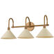 Jovani 3 Light 25.5 inch Patina Brass and Soft Sand Bath and Vanity Wall Light