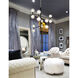 Andromeda 12 Light 42 inch Carbide Black With Polished Nickel Accents Chandelier Ceiling Light