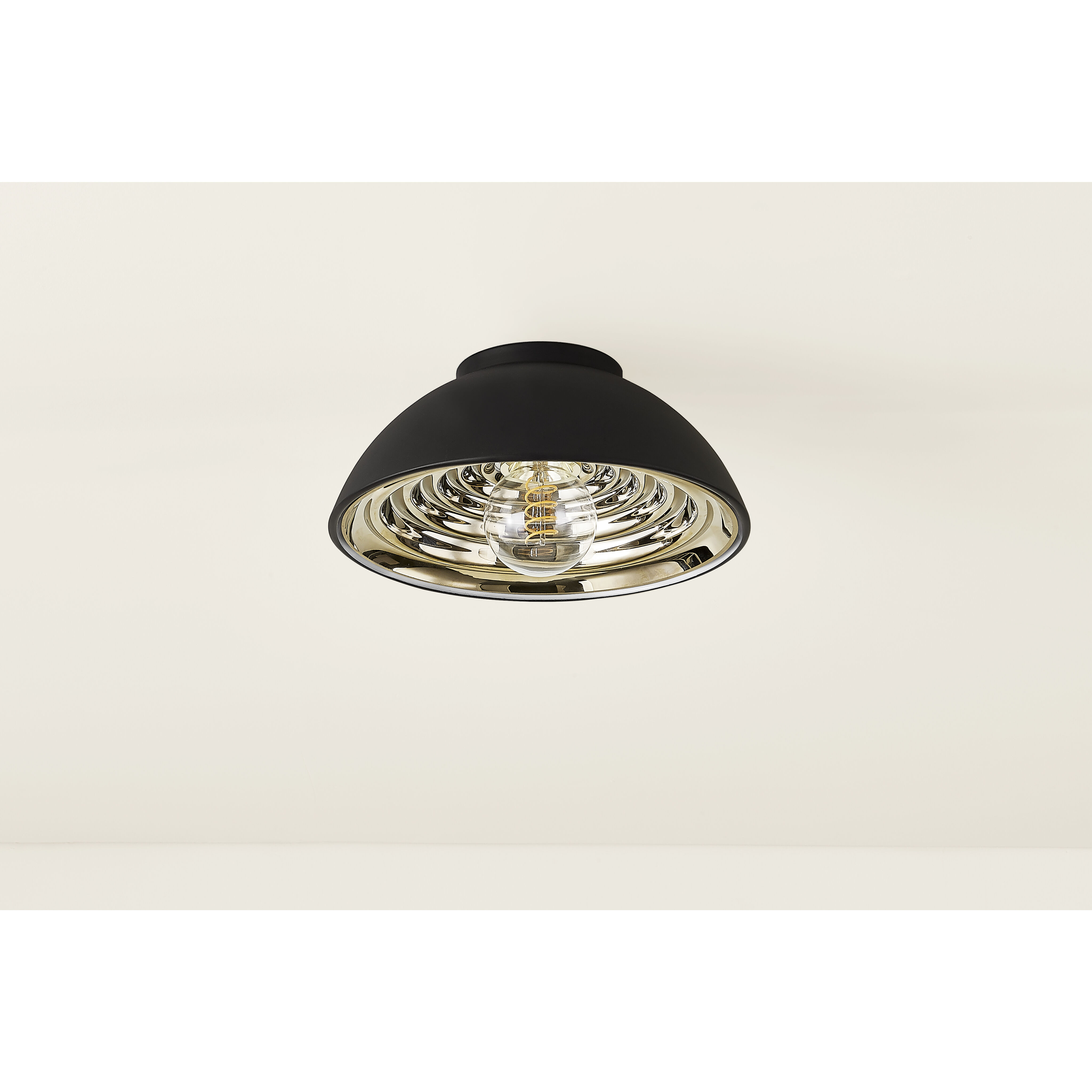Eclipse 1 Light 11.75 inch Soft Black Flush Mount Ceiling Light