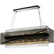 Apollo 12 Light 49.75 inch Dark Bronze Polished Chrome Linear Ceiling Light, Smoked and Clear Glass