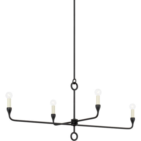 Orson 4 Light 44 inch Black Iron Island Light Ceiling Light